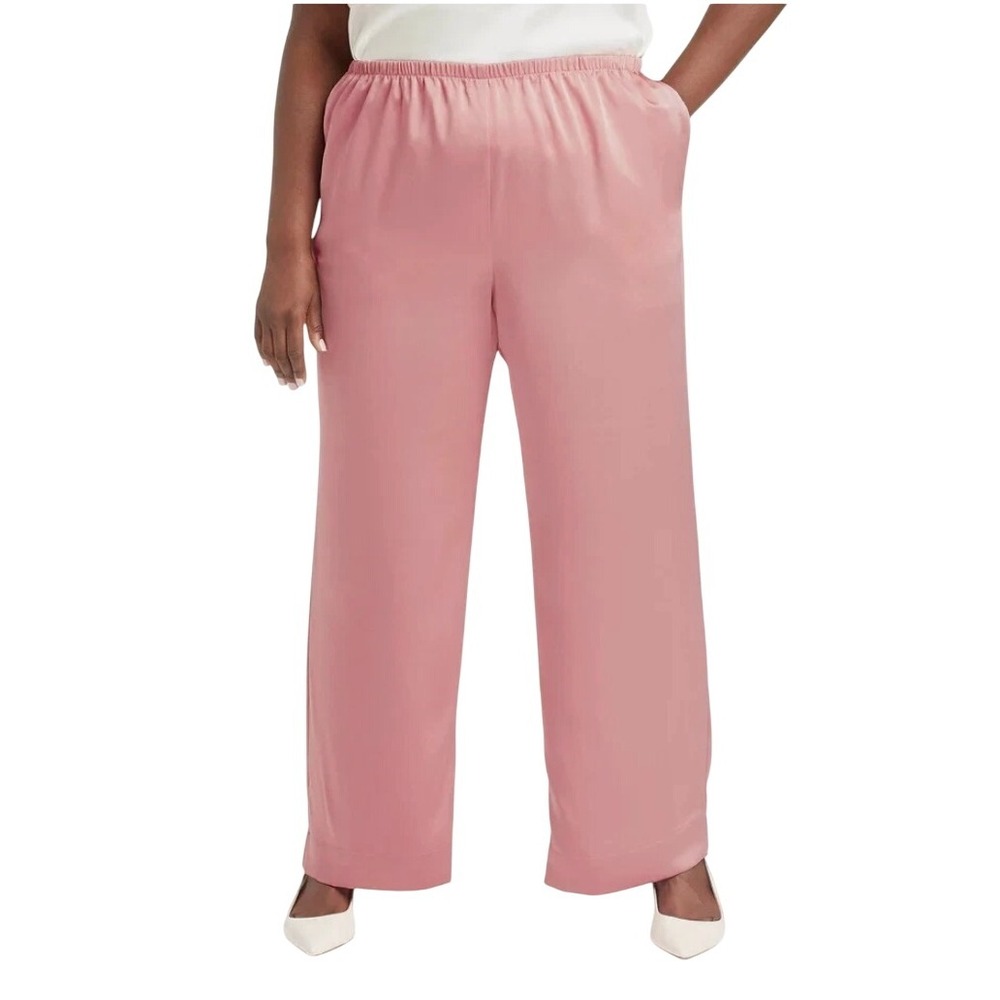 A New Day XL Wide Leg Lounge Pants Relaxed Fit Elastic Waist Pull On Pink